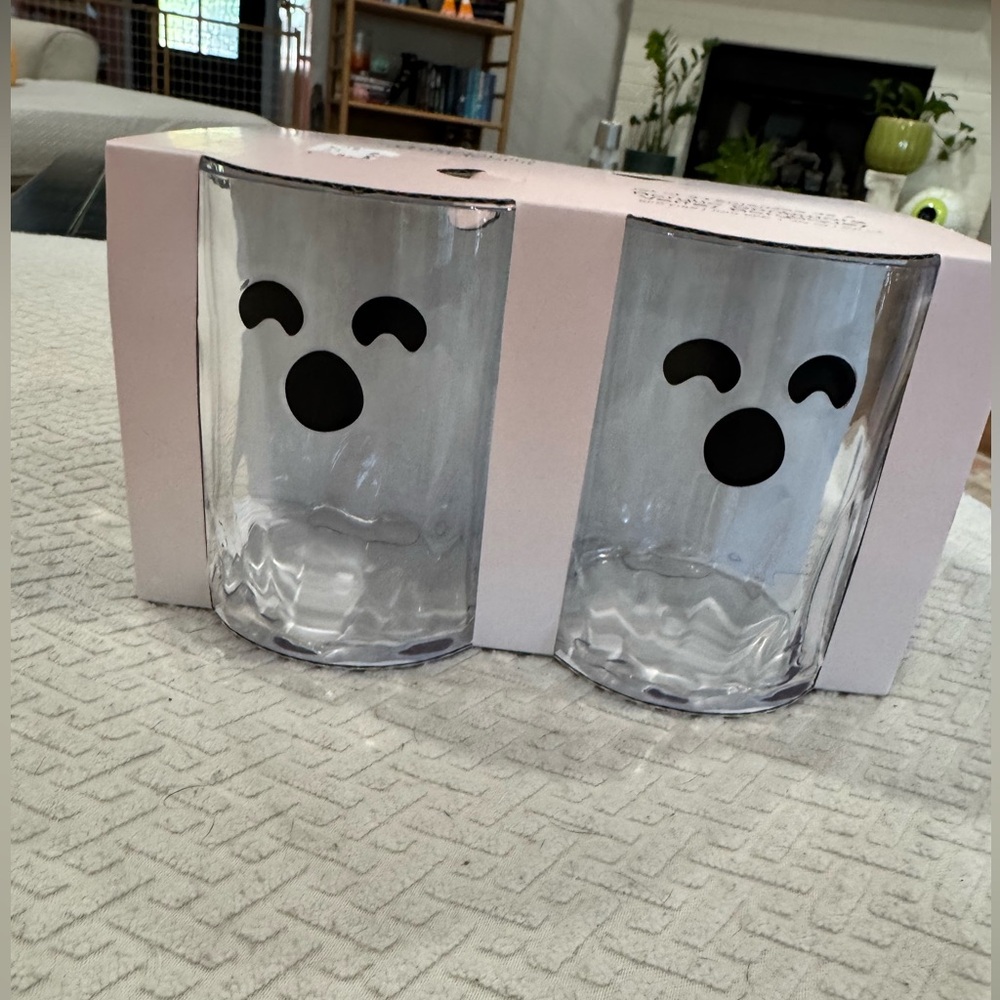NWT Set of 4 Ghost Acrylic Glasses